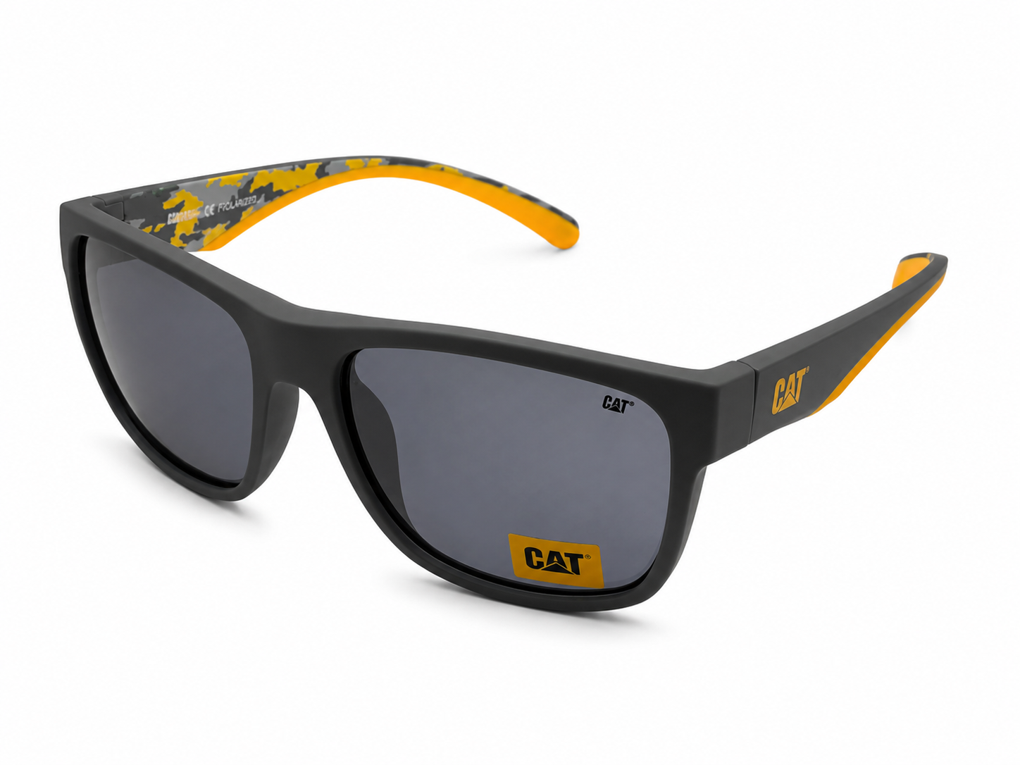 CAT CTS-8032-165P Unisex Polarized Sunglasses Matte Gray Square Frame UV Protection 58-17-140