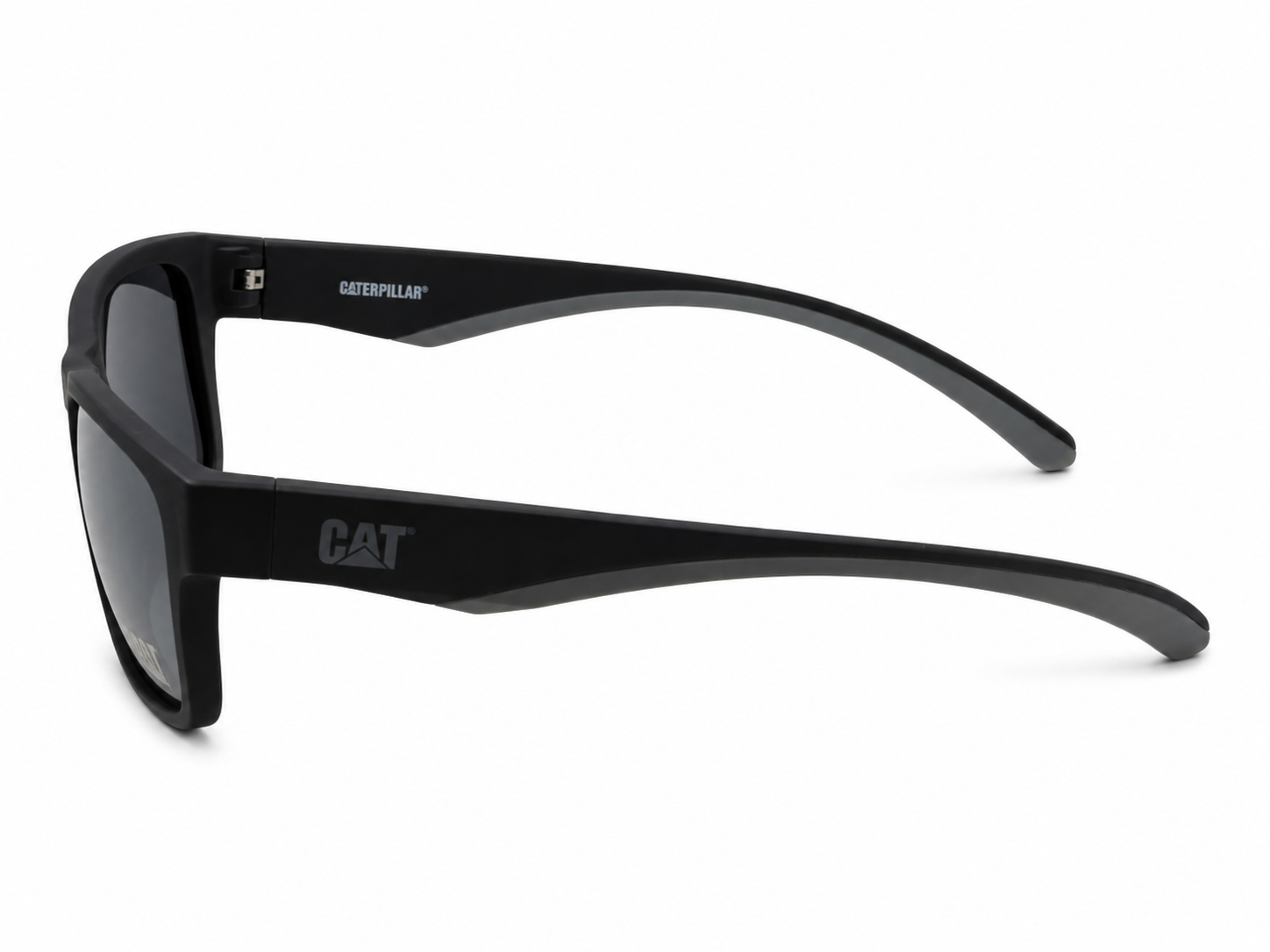 CAT CTS-8032-104P Unisex Polarized Sunglasses Matte Black Square Frame Light Blue Mirror Lens UV Protection