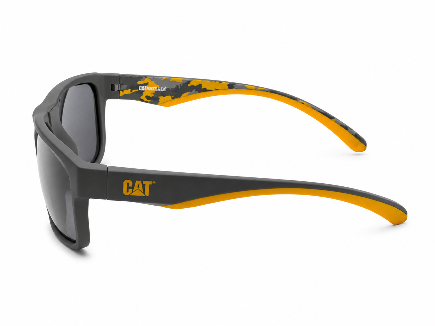 CAT CTS-8032-165P Unisex Polarized Sunglasses Matte Gray Square Frame UV Protection 58-17-140