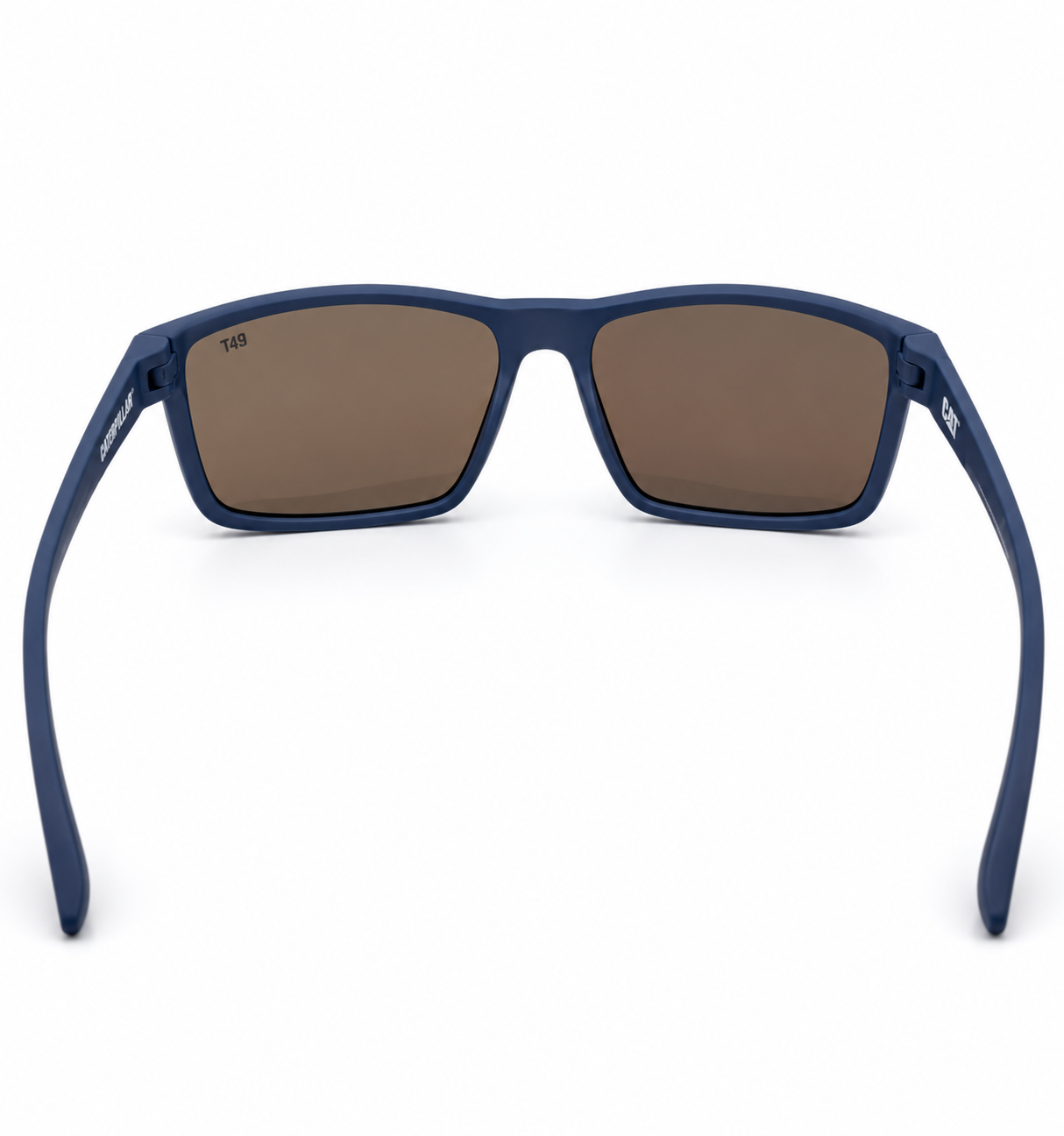 CAT CTS-8033-106P Unisex Polarized Sunglasses Blue Mirror Lens Matte Navy Square Frame