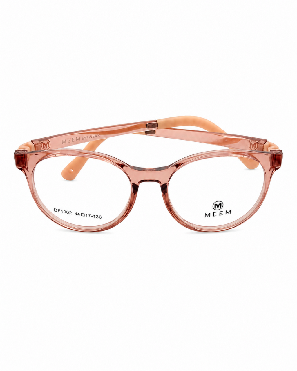 MEEM Kids DF1902 Transparent Pink Round Optical Frame