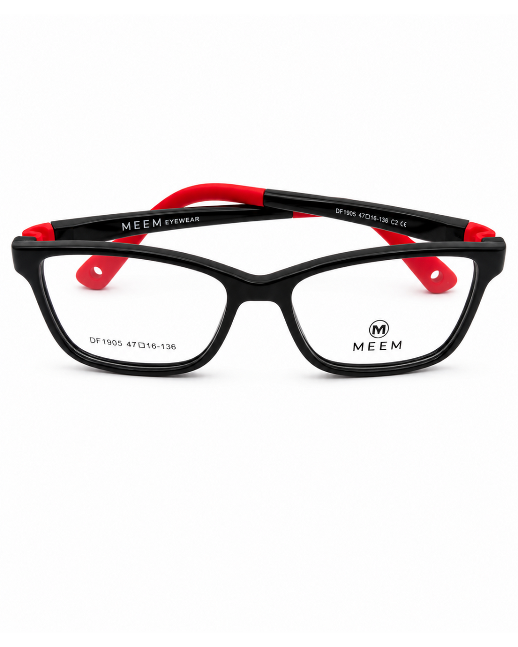 MEEM Kids DF1905 C2 Black & Red Optical Frame | Children's Prescription Eyeglasses