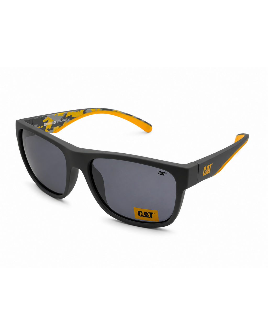CAT CTS-8032-165P Unisex Polarized Sunglasses Matte Gray Square Frame UV Protection 58-17-140