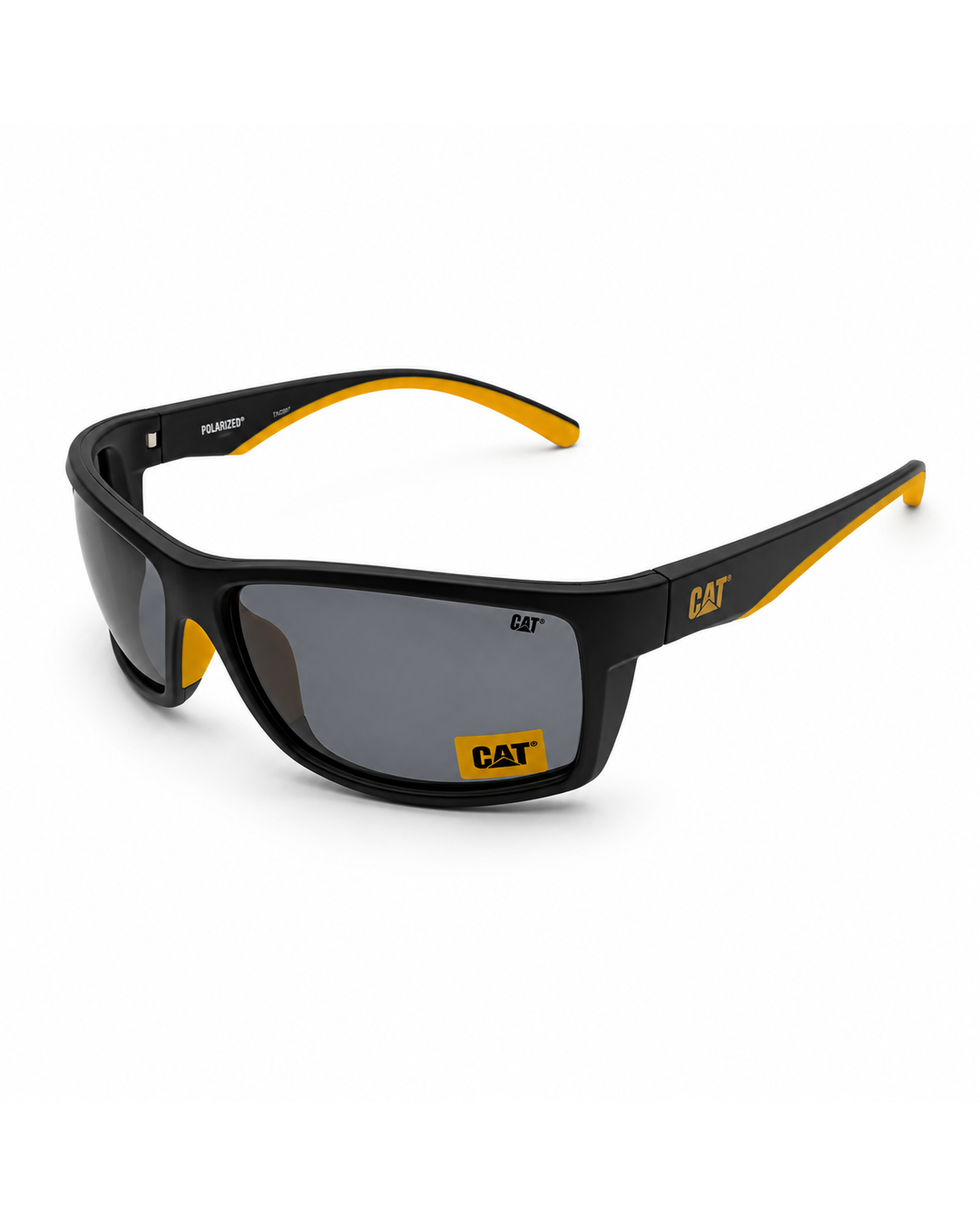 CAT CTS-8031-104P Polarized Sports Sunglasses – Matte Black Wraparound Frame with Smoke Grey UV400 Lenses | Unisex