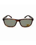 CAT CTS-8041-102P Polarized Square Sunglasses – Tortoise Brown Frame with Silver Mirror UV400 Lenses | Unisex