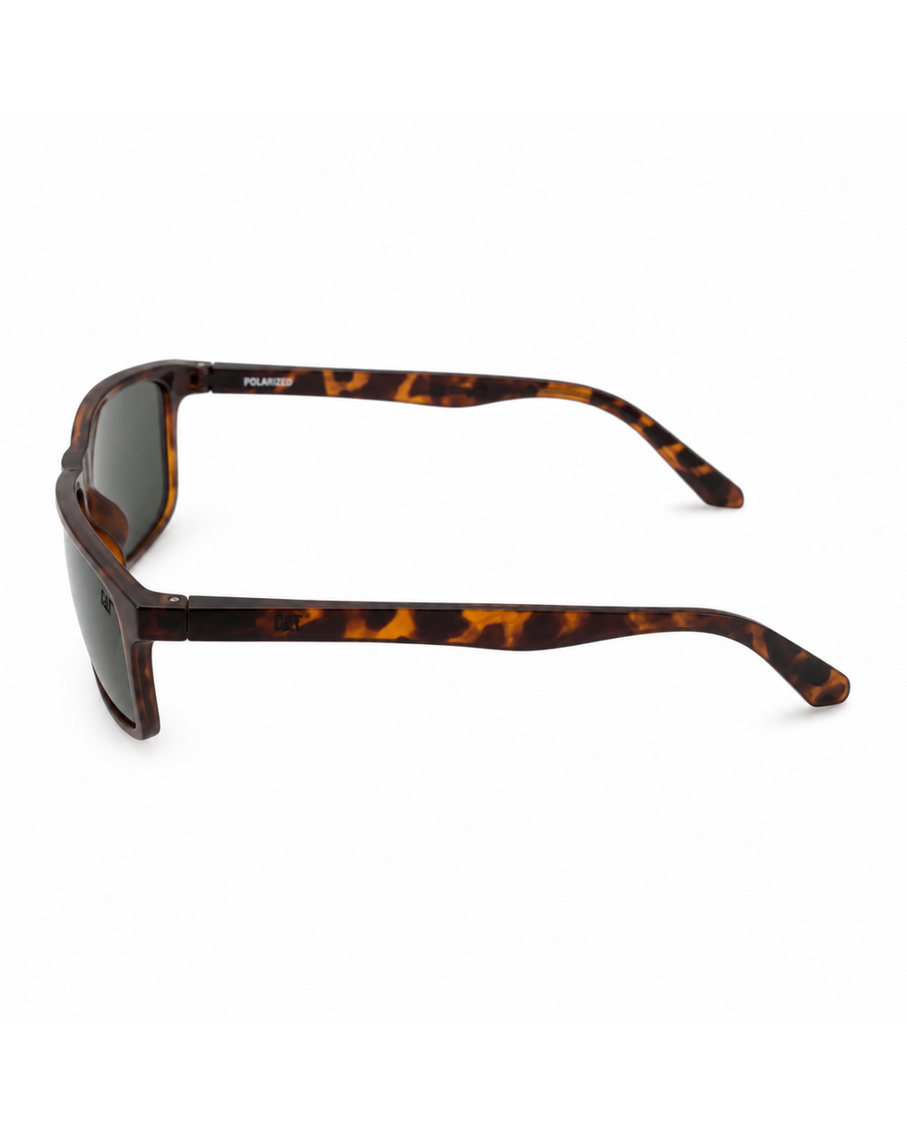 CAT CTS-8041-102P Polarized Square Sunglasses – Tortoise Brown Frame with Silver Mirror UV400 Lenses | Unisex