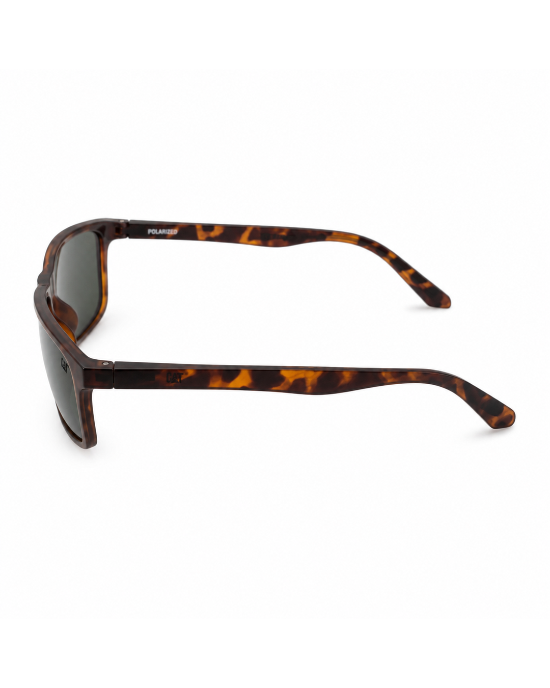 CAT CTS-8041-102P Polarized Square Sunglasses – Tortoise Brown Frame with Silver Mirror UV400 Lenses | Unisex