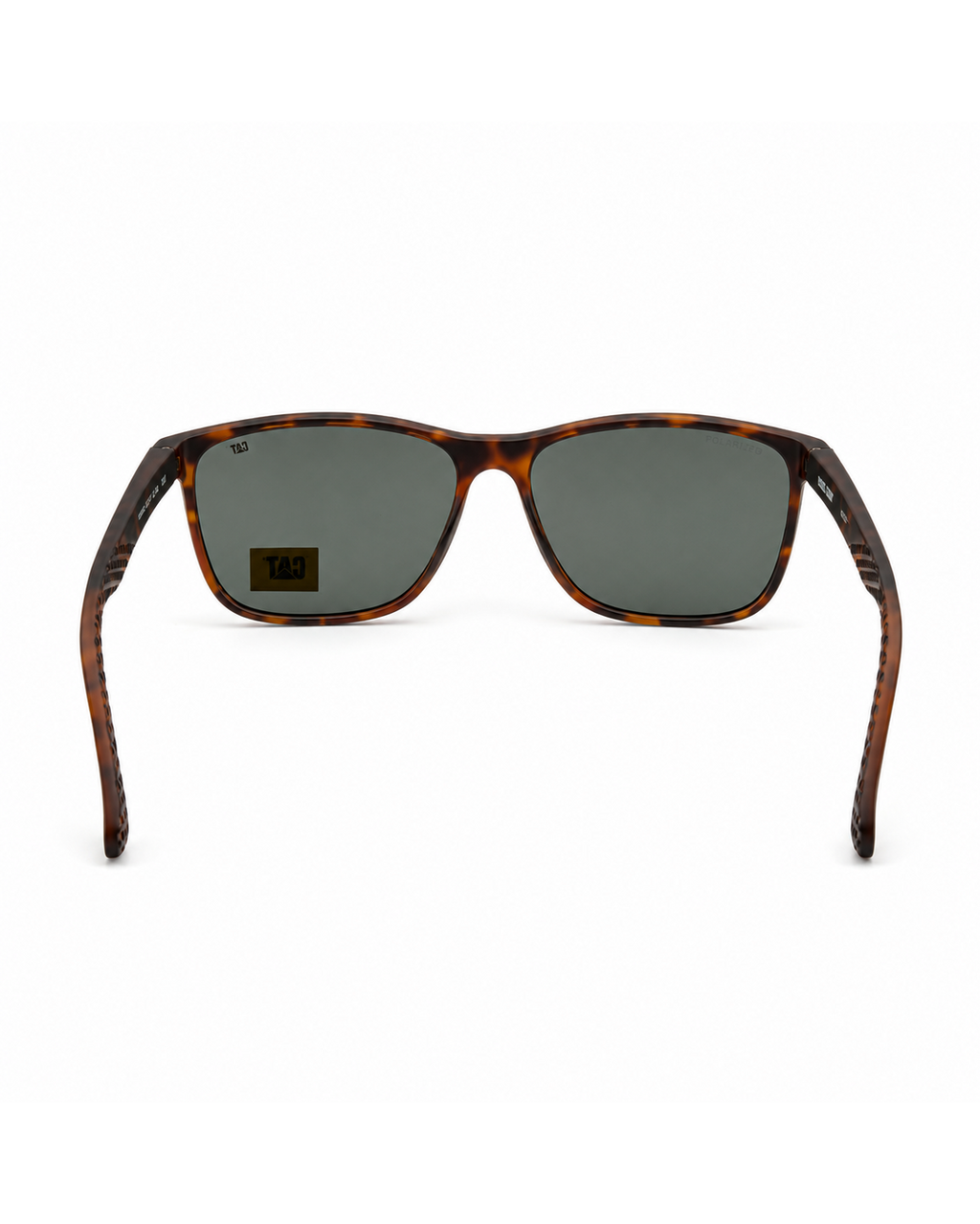 CAT CTS-8041-102P Polarized Square Sunglasses – Tortoise Brown Frame with Silver Mirror UV400 Lenses | Unisex