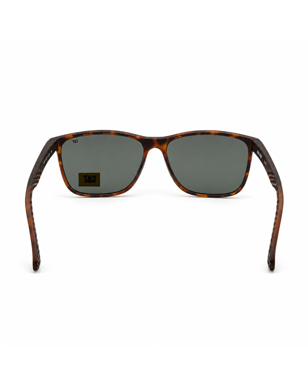 CAT CTS-8041-102P Polarized Square Sunglasses – Tortoise Brown Frame with Silver Mirror UV400 Lenses | Unisex
