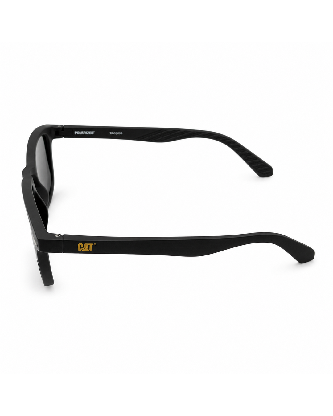 CAT CTS-8042-104P Polarized Square Sunglasses – Matte Black Frame with Silver Mirror UV400 Lenses | Unisex