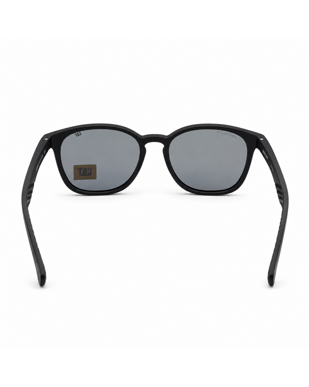 CAT CTS-8042-104P Polarized Square Sunglasses – Matte Black Frame with Silver Mirror UV400 Lenses | Unisex