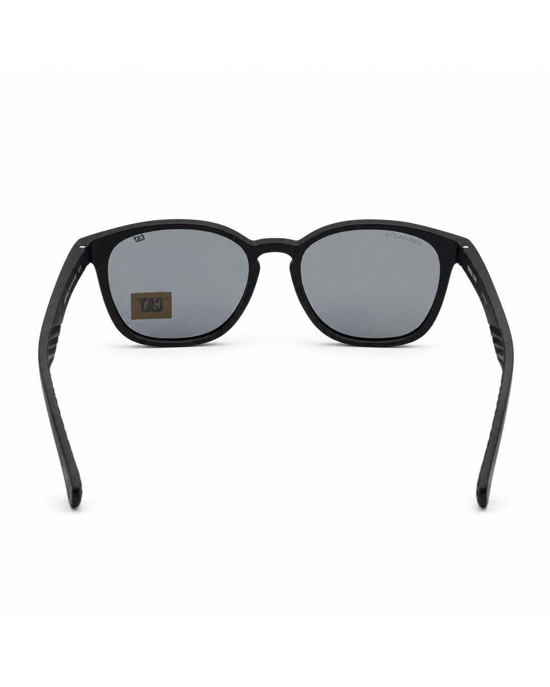 CAT CTS-8042-104P Polarized Square Sunglasses – Matte Black Frame with Silver Mirror UV400 Lenses | Unisex