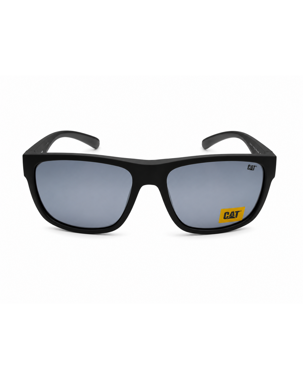 CAT CTS-8032-104P Unisex Polarized Sunglasses Matte Black Square Frame Light Blue Mirror Lens UV Protection