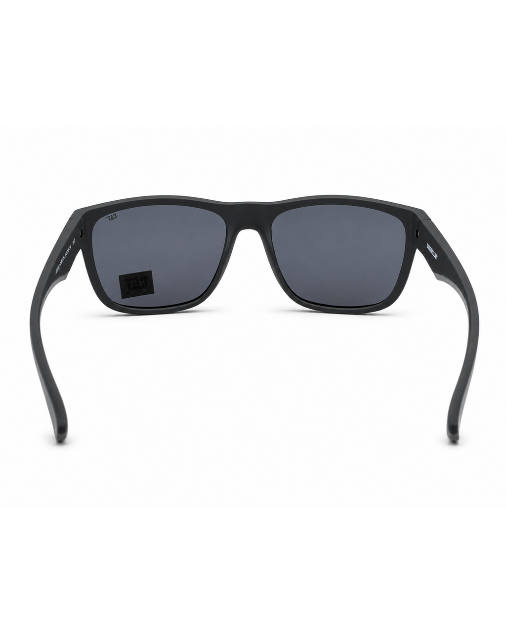 CAT CTS-8032-104P Unisex Polarized Sunglasses Matte Black Square Frame Light Blue Mirror Lens UV Protection