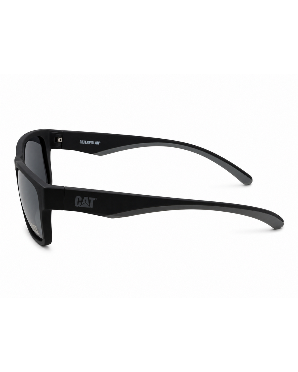 CAT CTS-8032-104P Unisex Polarized Sunglasses Matte Black Square Frame Light Blue Mirror Lens UV Protection