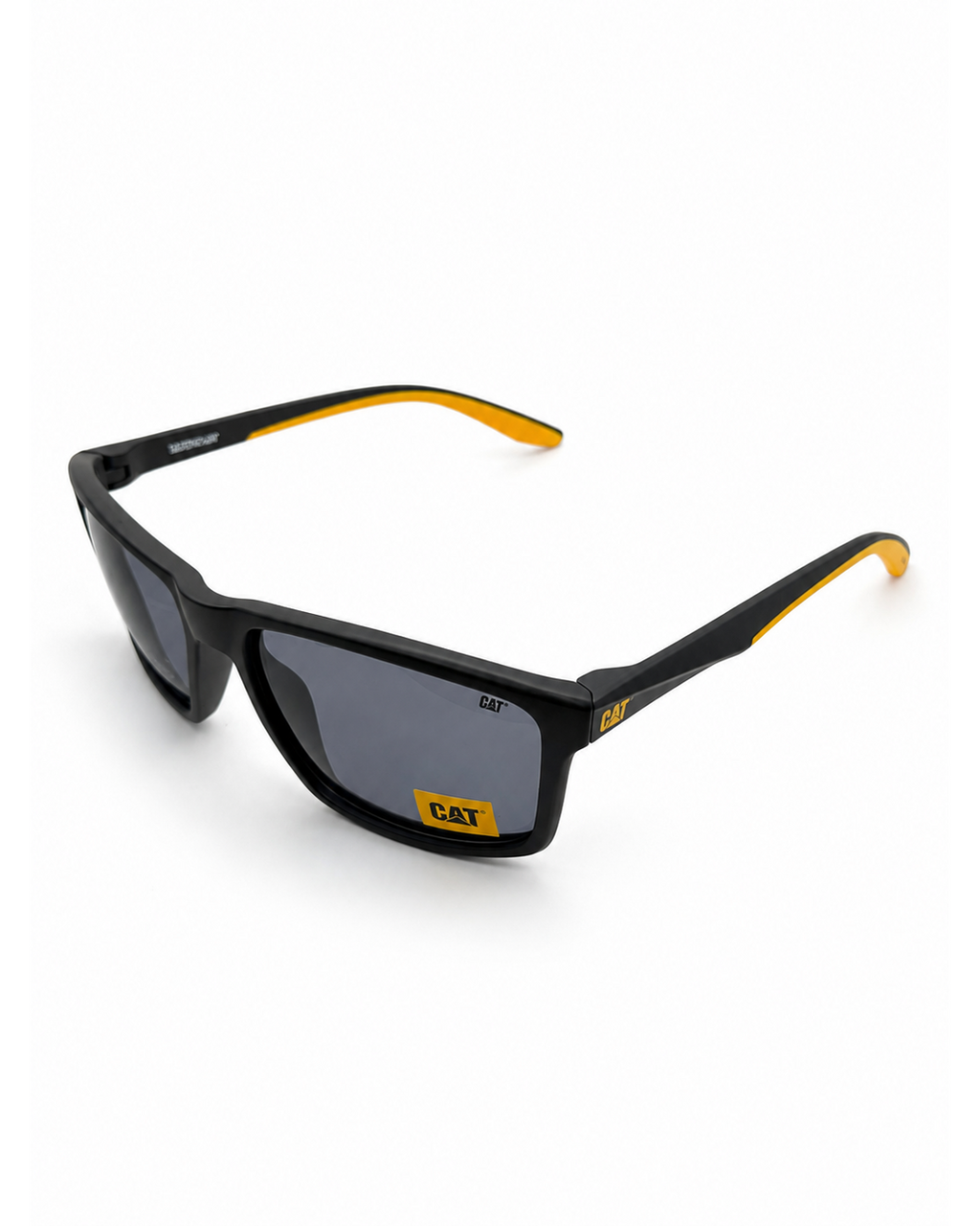 CAT CTS-8033-104P Unisex Polarized Sunglasses Smoke Grey Lens Matte Black Square Frame