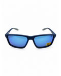 CAT CTS-8033-106P Unisex Polarized Sunglasses Blue Mirror Lens Matte Navy Square Frame