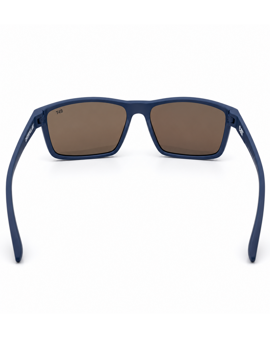CAT CTS-8033-106P Unisex Polarized Sunglasses Blue Mirror Lens Matte Navy Square Frame