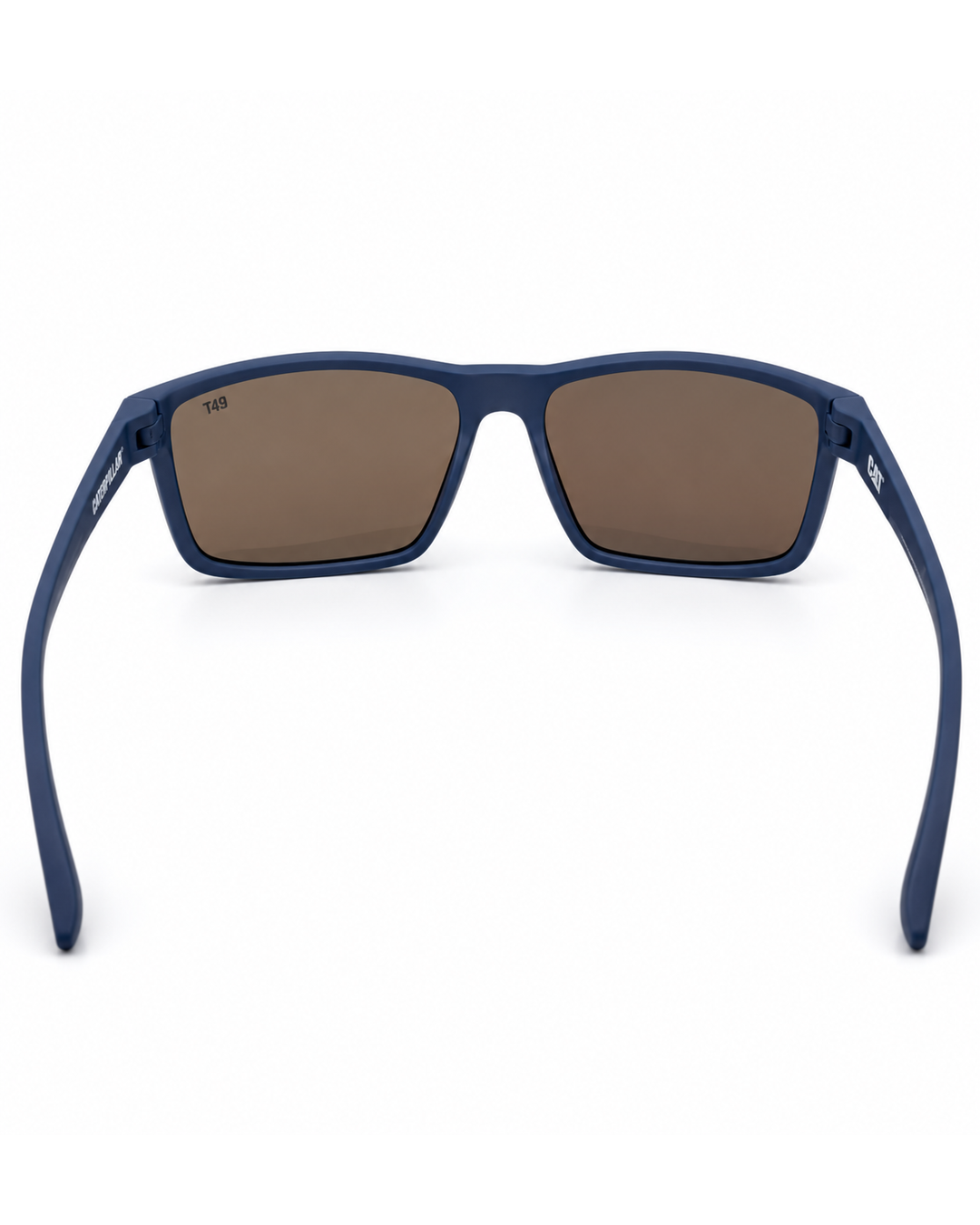 CAT CTS-8033-106P Unisex Polarized Sunglasses Blue Mirror Lens Matte Navy Square Frame
