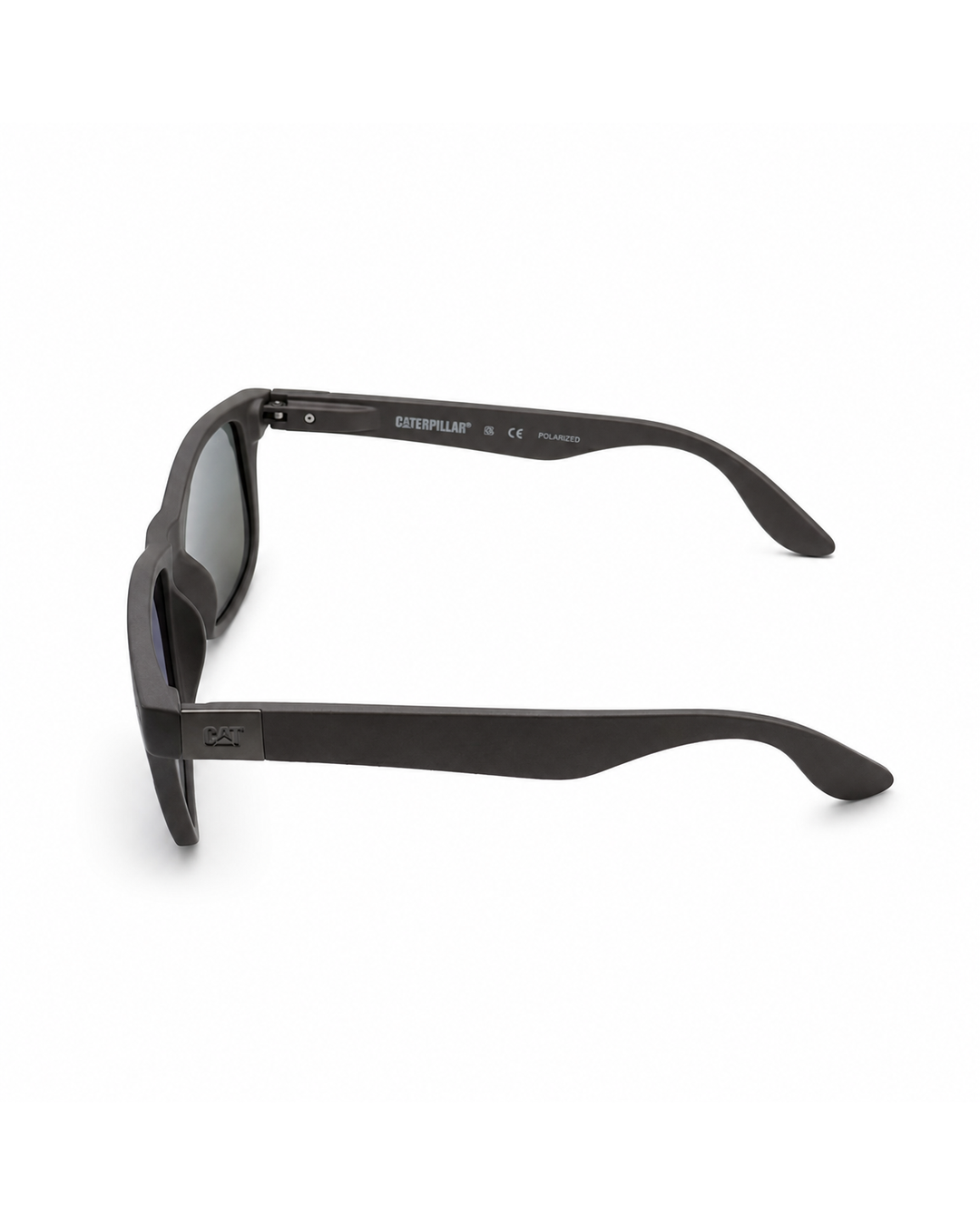 CAT CTS BLINDING 108P Polarized Square Sunglasses – Rubberized Matte Grey Frame with Blue Mirror UV400 Lenses | Unisex