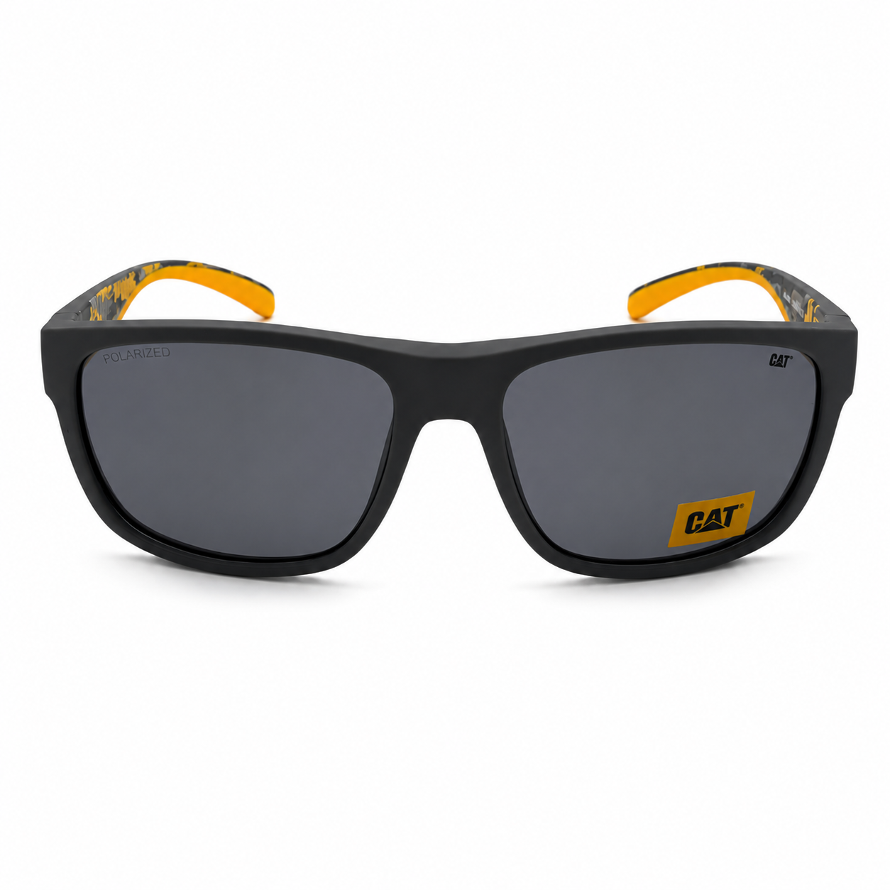 CAT CTS-8032-165P Unisex Polarized Sunglasses Matte Gray Square Frame UV Protection 58-17-140