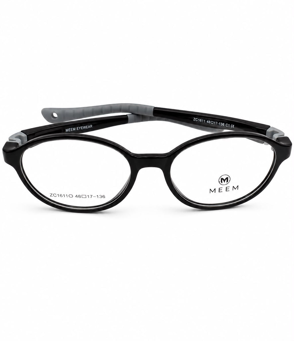 MEEM Kids ZC1611 C1 Black & Grey Optical Frame
