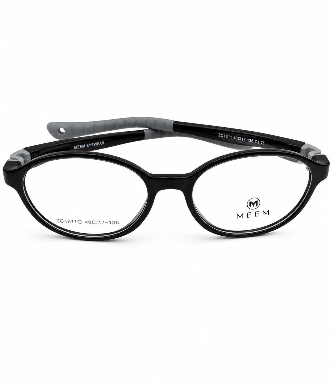 MEEM Kids ZC1611 C1 Black & Grey Optical Frame