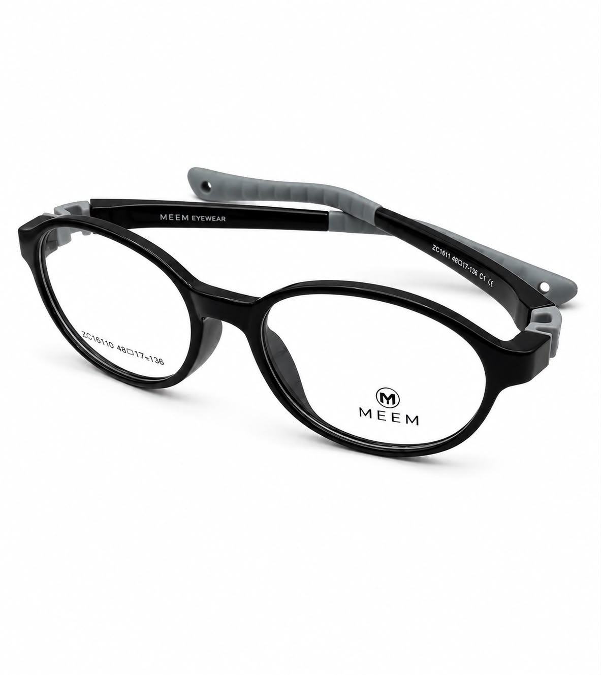 MEEM Kids ZC1611 C1 Black & Grey Optical Frame