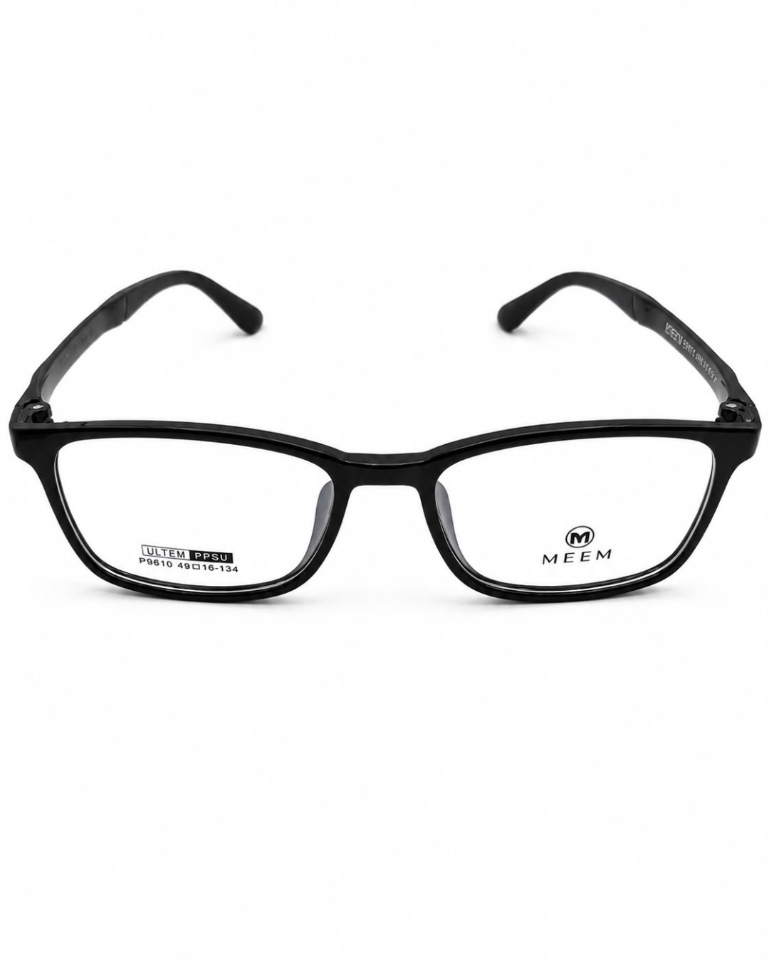 MEEM P9610 Black Ultem Optical Frame | Lightweight Rectangular