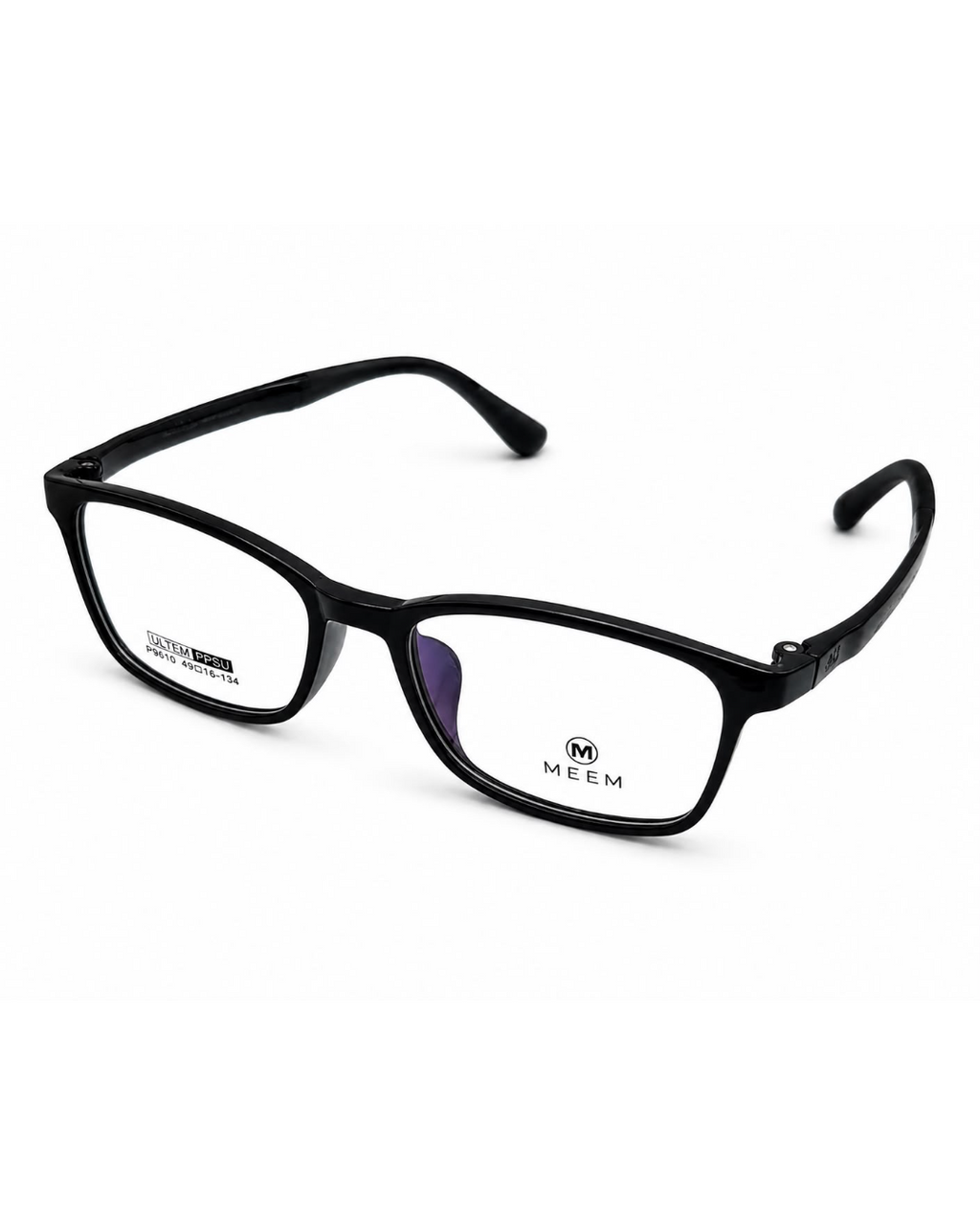 MEEM P9610 Black Ultem Optical Frame | Lightweight Rectangular