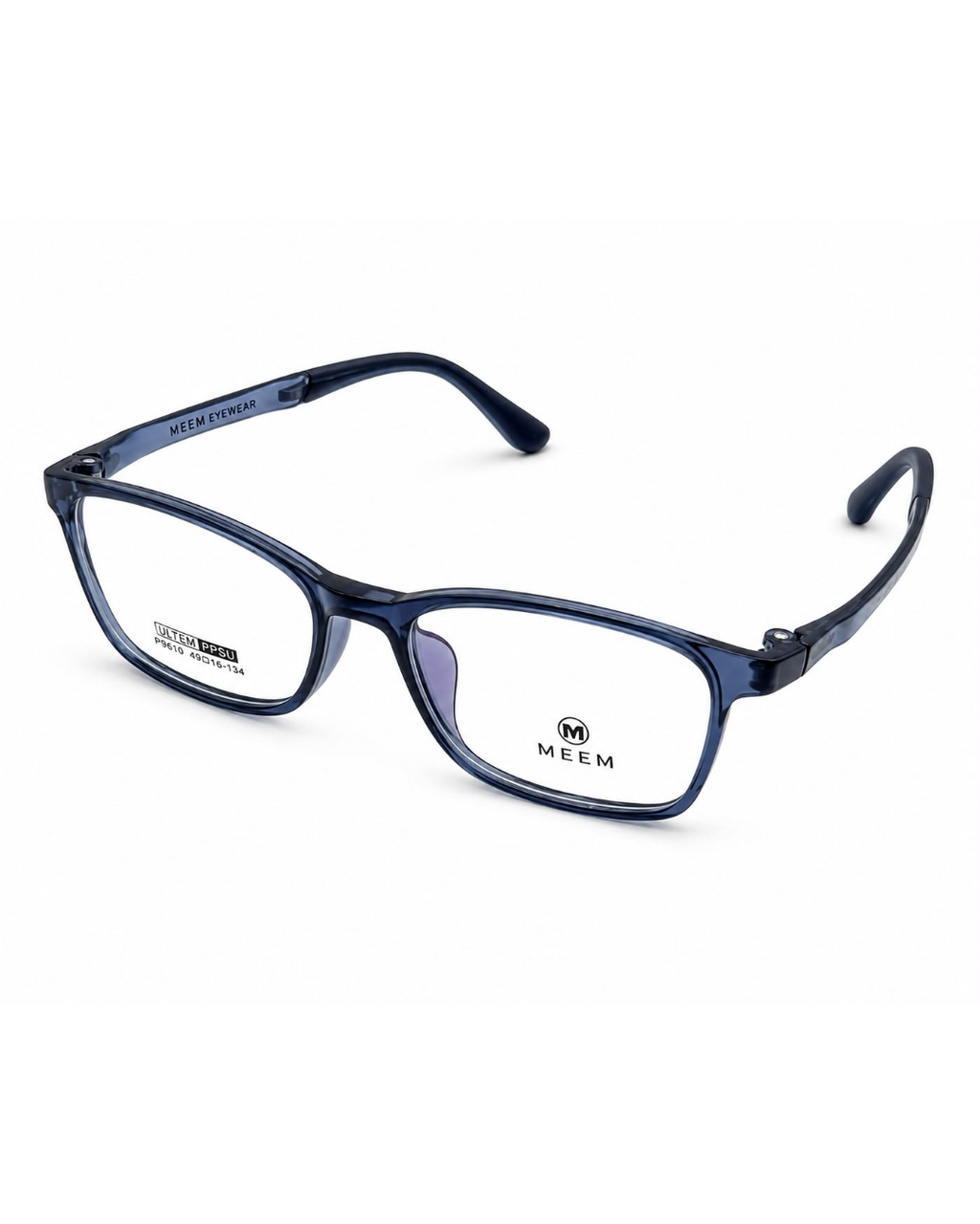 MEEM P9610 Transparent Navy Blue Ultem Optical Frame