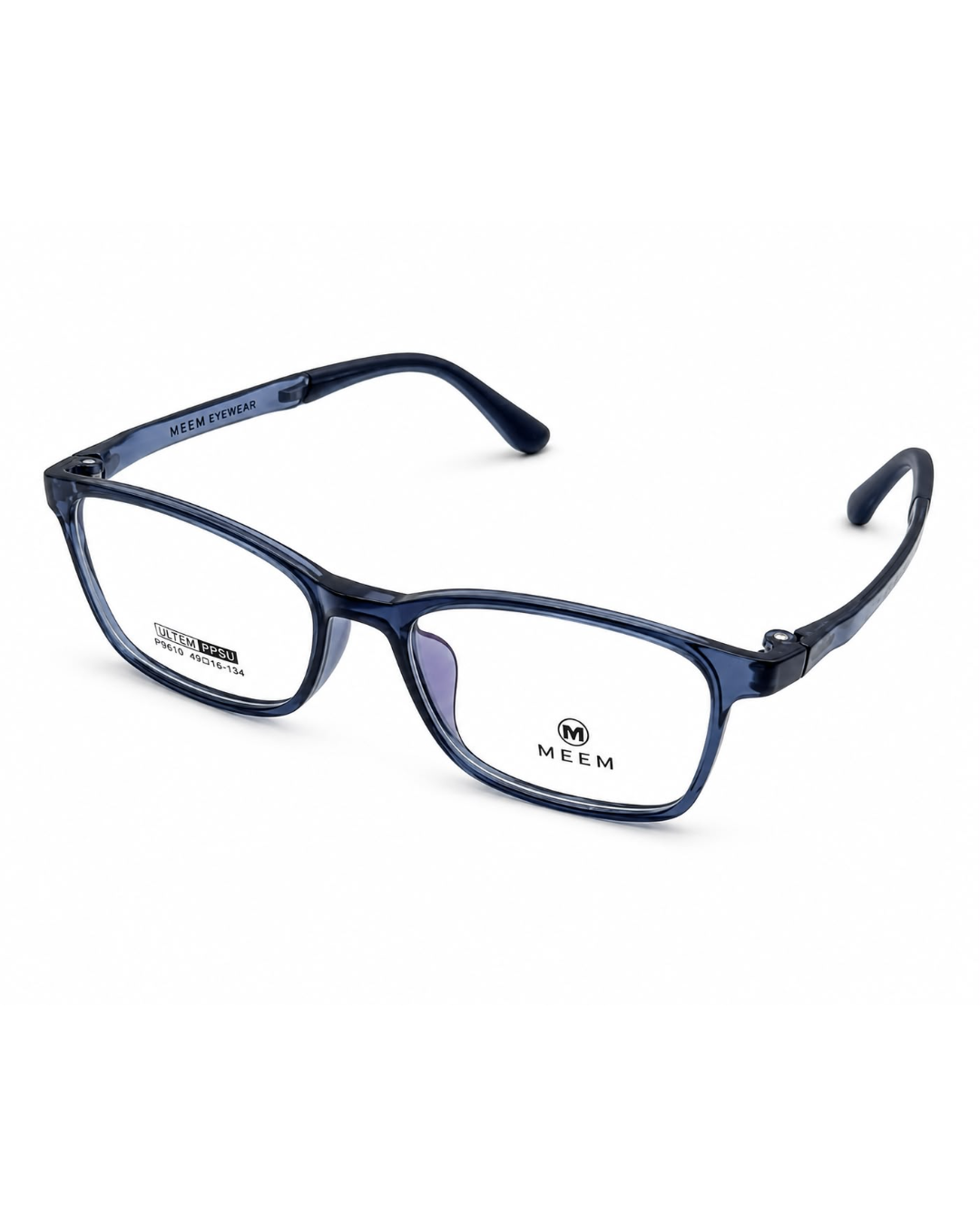MEEM P9610 Transparent Navy Blue Ultem Optical Frame