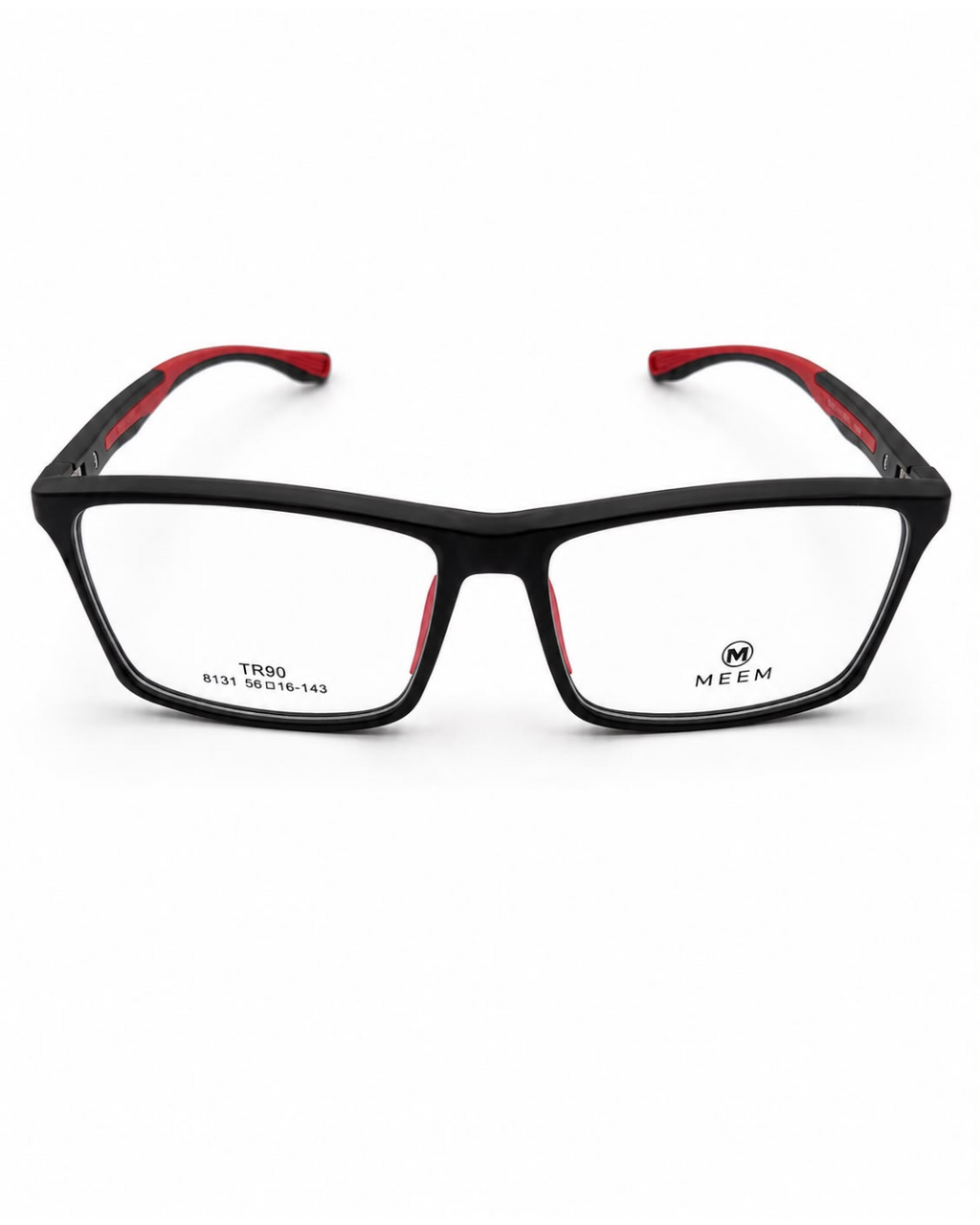 MEEM 8131 Matte Black & Red TR90 Optical Frame