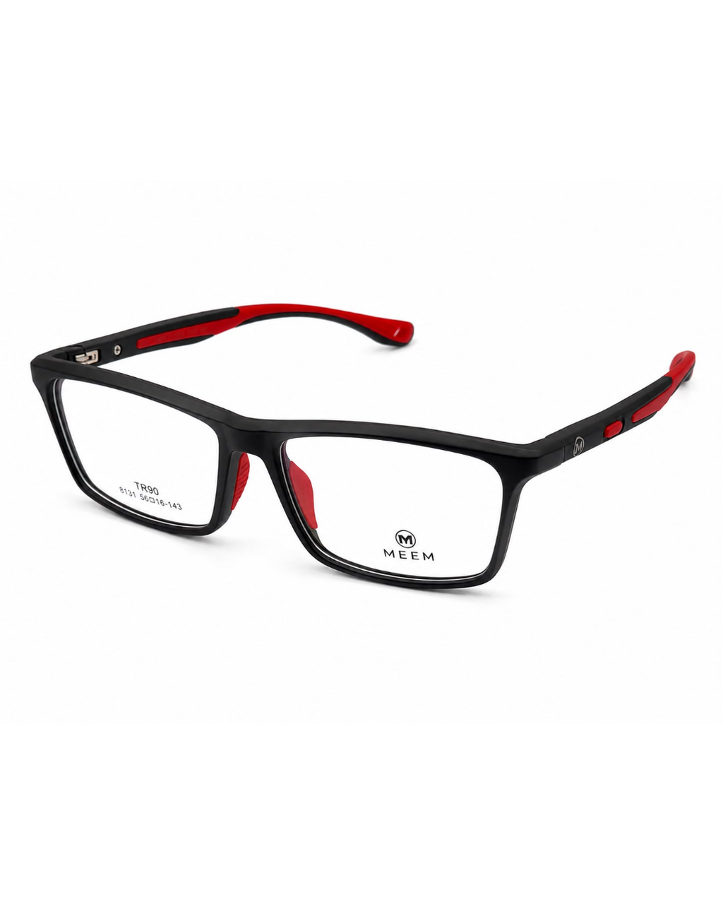 MEEM 8131 Matte Black & Red TR90 Optical Frame
