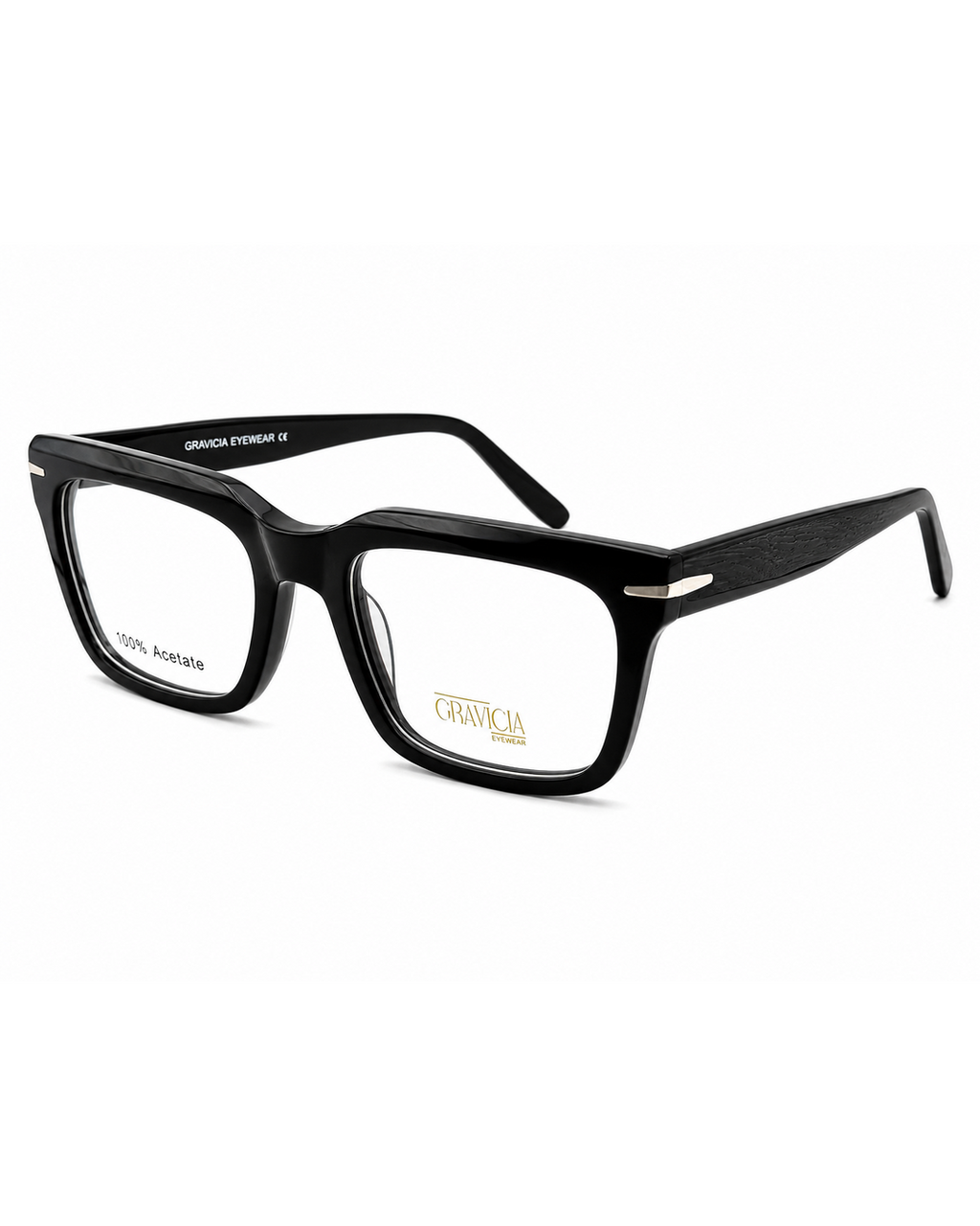 Gravicia Premium Acetate Optical Frame – Black | Model DB7107 C001